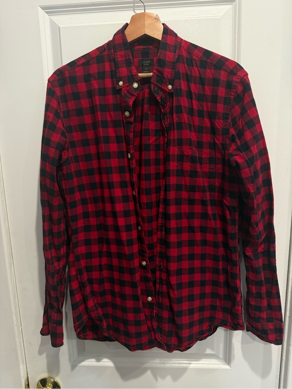 J. Crew Red and Black Buffalo Plaid Button-Down Shirt